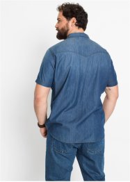 Jeanskjorta, kortärmad, smal passform, John Baner JEANSWEAR
