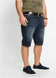 Stretchiga jeansbermudas, smal passform, bonprix