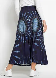 Batikmönstrad jerseykjol i mjuk viskos, bonprix