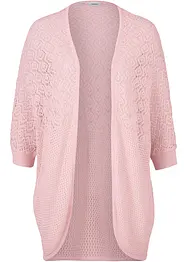 Lång cardigan med hålmönster, bonprix