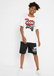 T-shirt och jerseybermudas för barn (2 delar) i ren bomull, bonprix