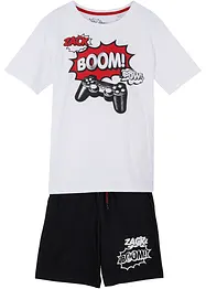 T-shirt och jerseybermudas för barn (2 delar) i ren bomull, bonprix