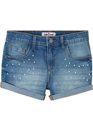 Jeansshorts med pärlor för barn, bonprix