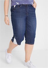 Sköna jeansbermudas i stretch med spets och bekväm midja, bpc bonprix collection