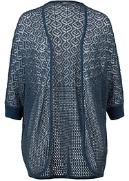 Lång cardigan med hålmönster, bonprix