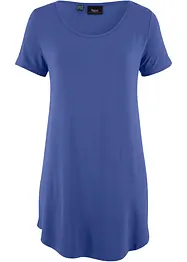 Kortärmad lång topp i mjuk viskos, bonprix