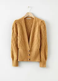 Cardigan med breda muddar, bonprix