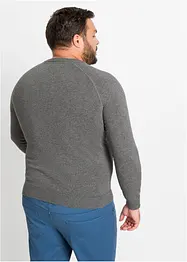 Finstickad tröja (2-pack) i bomull, bonprix
