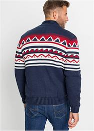 Stickad lusekofta med teddyfoder, John Baner JEANSWEAR