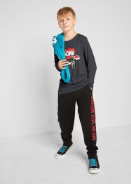 Långärmad tröja för pojkar (2-pack), hållbar bomull, bpc bonprix collection