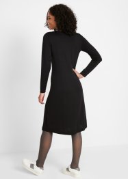 Stickad klänning med klockad kjol, bpc bonprix collection