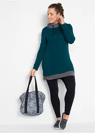 Lång sweatshirt och leggings (2 delar), bonprix