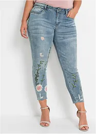 Jeans med broderi, bonprix