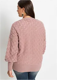 Hålmönstrad cardigan, bonprix