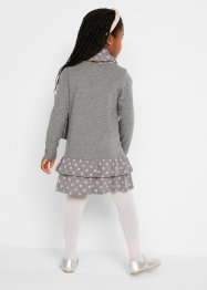 Jerseyklänning för flickor och sjal (2 delar), ekologisk bomull, bpc bonprix collection