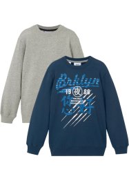 Sweatshirt för pojkar (2-pack), ekologisk bomull, bpc bonprix collection