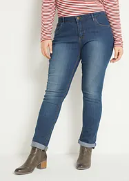 Stretchiga stuprörsjeans med medelhög midja, bonprix