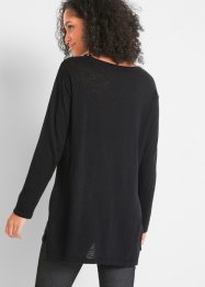 Finstickad tröja med slits i sidan, bpc bonprix collection