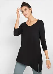 Asymmetrisk lång topp med slits i sidan, bonprix