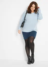 Stretchig jerseykjol med ekologisk bomull (2-pack), bonprix