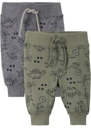 Trikåbyxa för bebisar (2-pack), ekologisk bomull, bpc bonprix collection