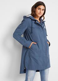 Lång parkas med mönstrat foder, John Baner JEANSWEAR
