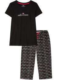 Pyjamas med capribyxor av ekologisk bomull, bpc bonprix collection