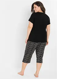 Pyjamas med capribyxor av ekologisk bomull, bonprix