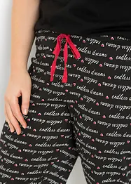 Pyjamas med capribyxor av ekologisk bomull, bonprix