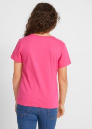 T-shirt för flickor (2-pack), av ekologisk bomull, bpc bonprix collection