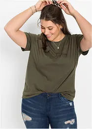 T-shirt av ren bomull med tryck, bonprix
