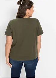 T-shirt av ren bomull med tryck, bonprix
