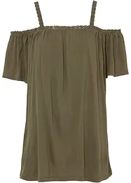 Cold shoulder-topp i mjuk viskos, bonprix
