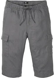 Cargobermudas med linne, Regular Fit, bonprix