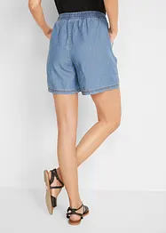 Tunna denimshorts med linne och bekväm midja, extra vida, bonprix