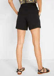 Jerseyshorts med bekväm midja och spets, bonprix