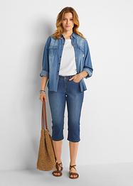 Bekväma stretchiga caprijeans med formande effekt, John Baner JEANSWEAR