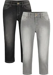 Stretchiga caprijeans (2-pack), bonprix