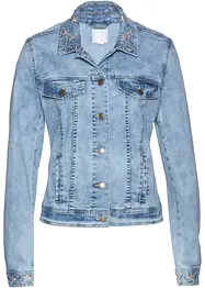 Jeansjacka med broderi, bonprix