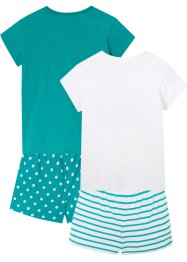 Pyjamas med shorts för flickor (2-pack), bpc bonprix collection