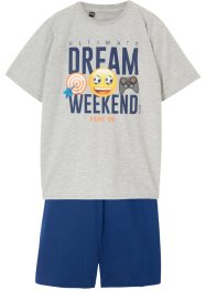 Pyjamas med shorts för pojkar, med emoji (2 delar), emoji