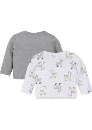Långärmad tröja för bebisar (2-pack), ekologisk bomull, bpc bonprix collection