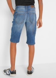 Jeansbermudas för pojkar, smal passform, med nyckelkedja, John Baner JEANSWEAR