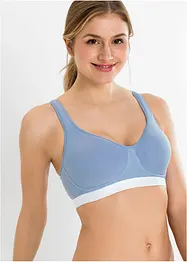 BH utan bygel med ekologisk bomull (2-pack), bonprix
