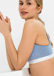 BH utan bygel med ekologisk bomull (2-pack), bonprix