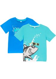 T-shirt för pojkar, i ekologisk bomull (2-pack), bpc bonprix collection