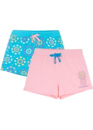 Shorts för flickor i ekologisk bomull (2-pack), bpc bonprix collection