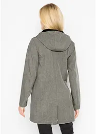 Softshellparkas med huva, bonprix