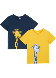 T-shirt för pojkar, ekologisk bomull (2-pack), bpc bonprix collection
