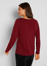 Långärmad topp med V-ringning (2-pack), bpc bonprix collection